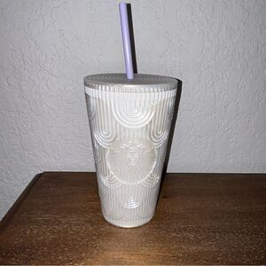 Starbucks Spring 2023 Pearl White Mermaid Grande 16 Oz. Cold Tumbler Cup